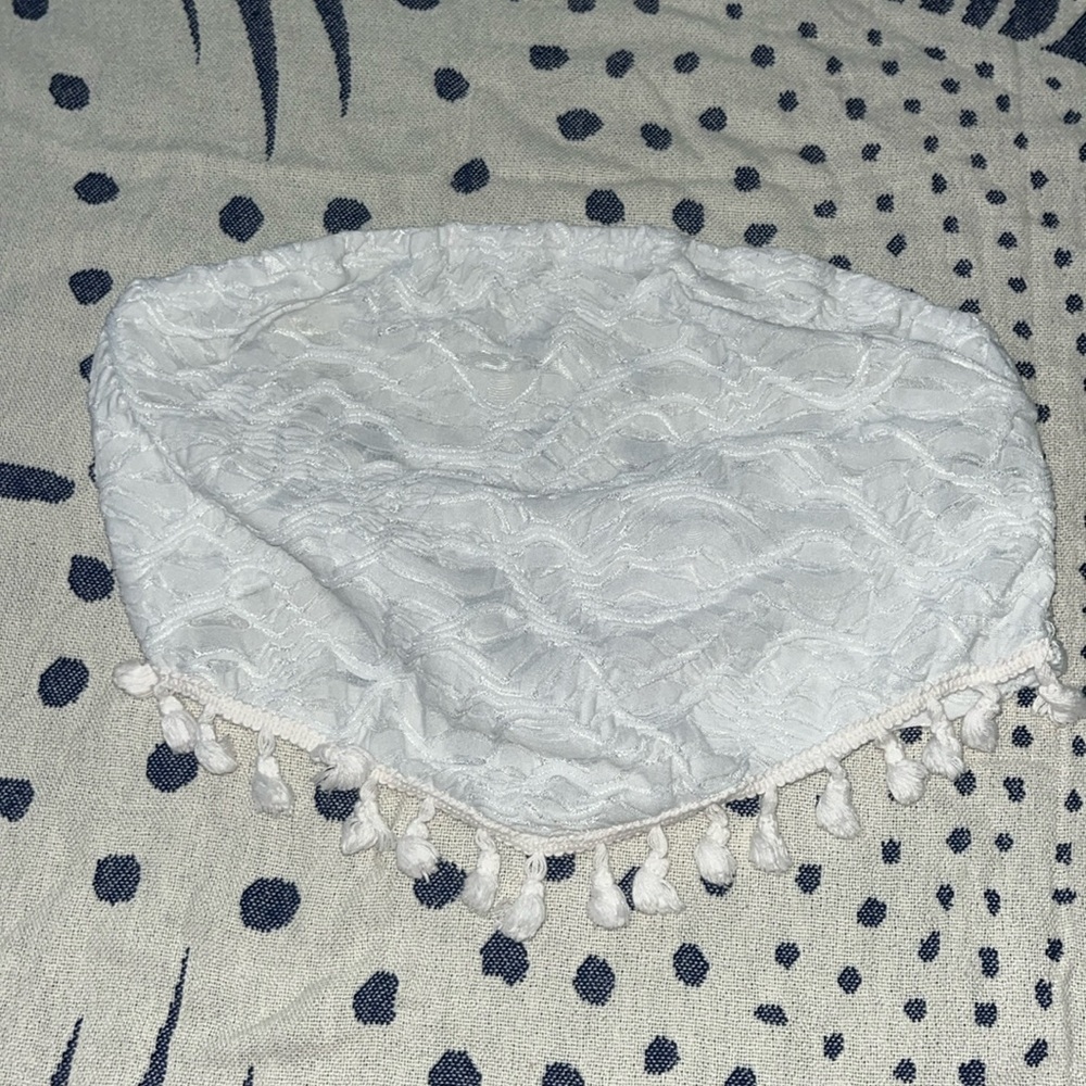 White bandana tassel top